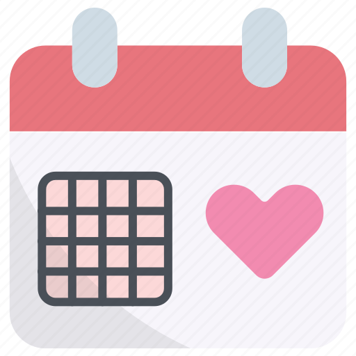 Calendar, date, event, valentine, heart, love icon - Download on Iconfinder