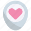 placeholder, pin, location, navigation, heart, love 