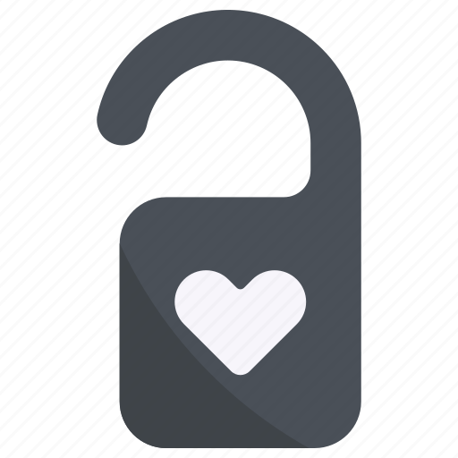 Door, hanger, door hanger, hotel, valentine, heart, love icon - Download on Iconfinder