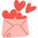 love, mail, heart, letter, message, wedding, valentine, envelope, romantic