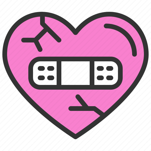 Broken heart, dating, love, romance, soulmate, sweety, valentine icon - Download on Iconfinder