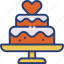 cake, sweet, wedding cake, food 
