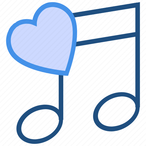 Heart, music, music note, musical, quaver, romantic music, valentine’s day icon - Download on Iconfinder