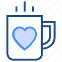 coffee, cup, heart, heart tea, mug, tea, valentine’s day