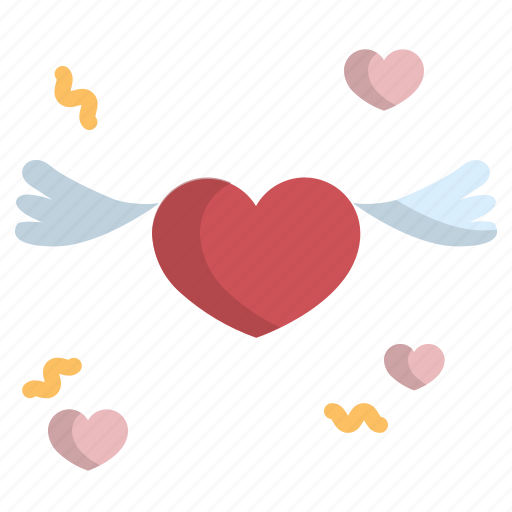 Heart, love, romantic, valentine, wing icon - Download on Iconfinder