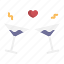 baverage, celebration, cocktail, drink, party, valentine, glass
