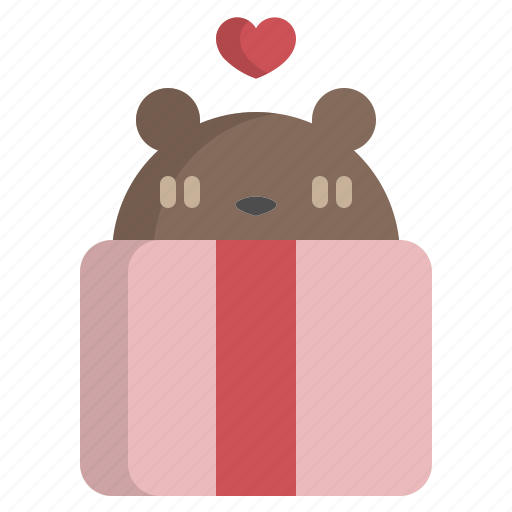 Bear, box, gift, gift box, present, surprise, valentine icon - Download on Iconfinder