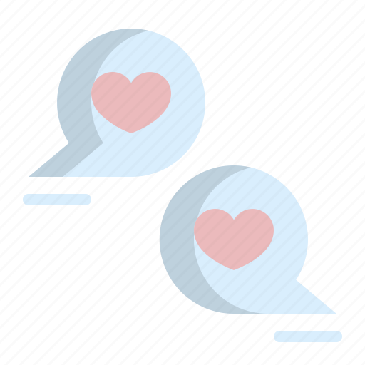 Bubble, chat, conversation, heart, love, talk, valentine icon - Download on Iconfinder