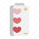 battery, charge, charging, energy, heart, power, valentine