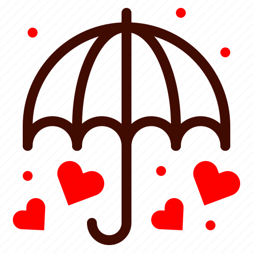 Umbrella, protection, heart, love, romantic icon - Download on Iconfinder