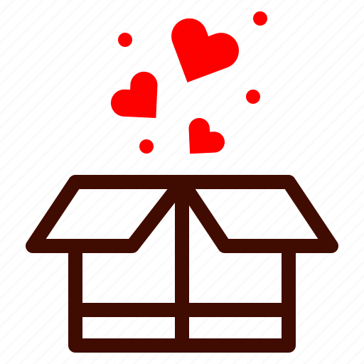Box, heart, present, package, love icon - Download on Iconfinder