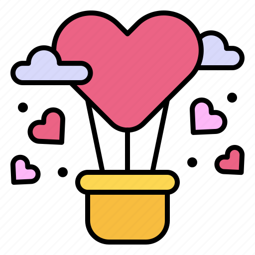 Air, balloon, love, heart, hot, romantic icon - Download on Iconfinder
