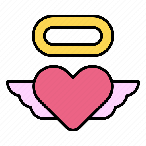 Angel, love, heart, wing, romantic icon - Download on Iconfinder