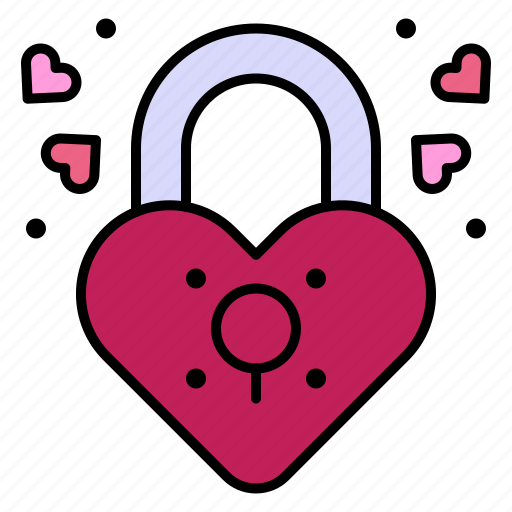 Lock, padlock, heart, romantic icon - Download on Iconfinder