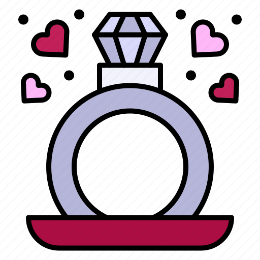 Ring, engagement, diamond, heart icon - Download on Iconfinder