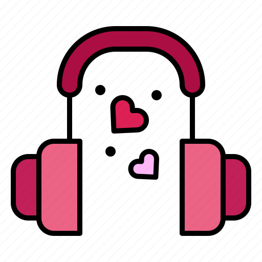 Headphone, heart, love, song, romantic, romance icon - Download on Iconfinder