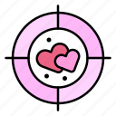 target, aim, romantic, valentine, day, heart
