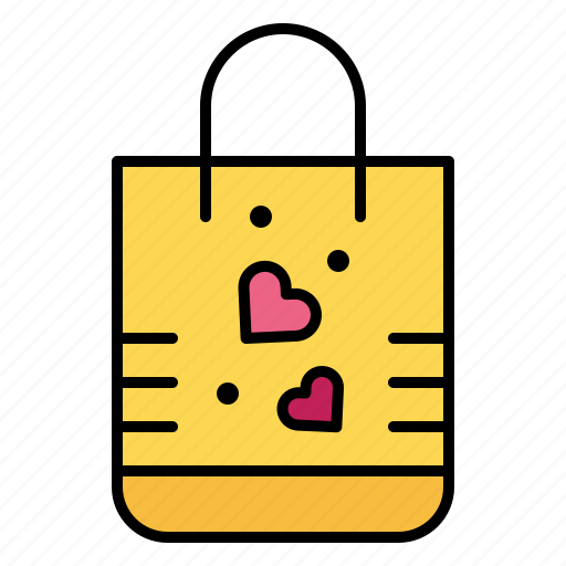 Shopper, heart, shopping, bag, love, and, romance icon - Download on Iconfinder