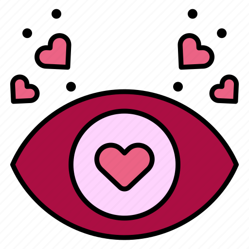 Dating, eye, love, heart, in, fall icon - Download on Iconfinder