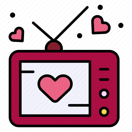 Television, entertainment, romantic, movie, hheart icon - Download on Iconfinder