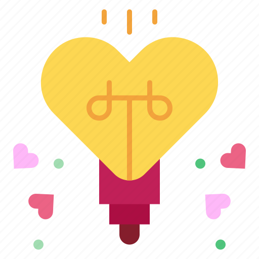 Light, bulb, heart, love, romance icon - Download on Iconfinder