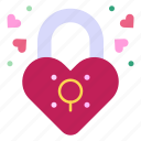 lock, padlock, heart, romantic