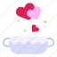bowl, heart, soup, hot, romance 