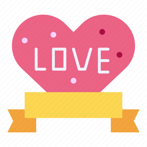 Badge, ribbon, heart, romantic, tag icon - Download on Iconfinder