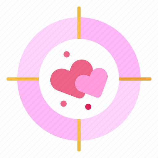 Target, aim, romantic, valentine, day, heart icon - Download on Iconfinder