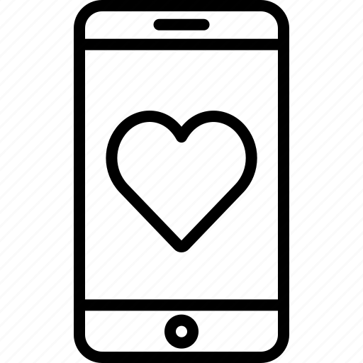 Chat, heart, love, phone, romance, valentine, valentine's day icon - Download on Iconfinder