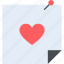 love note, pin, heart, love, message, note, romantic 