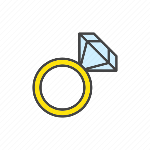 Diamond, ring, wedding, valentine icon - Download on Iconfinder