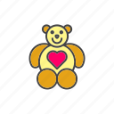 teddy, bear, valentine, toy