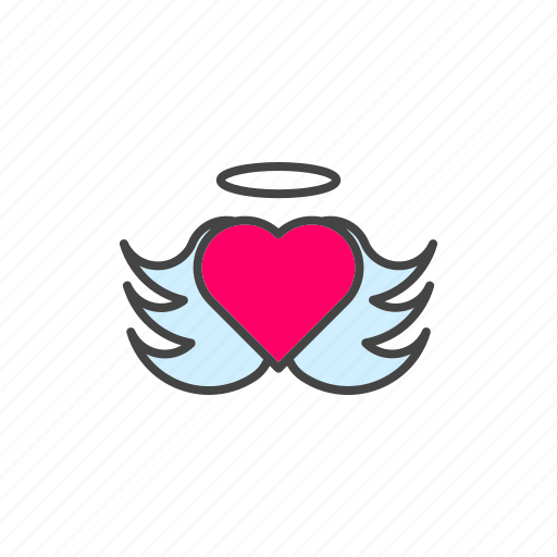 Valentine, love, heart, angel icon - Download on Iconfinder