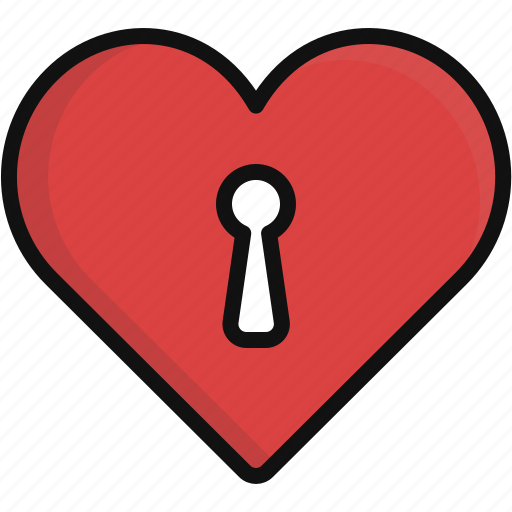 Heart, key, lock, love, romance, valentine, valentine's day icon - Download on Iconfinder