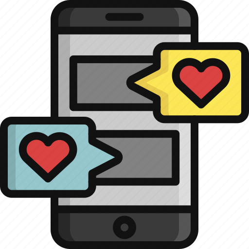 Chat, heart, love, message, phone, valentine, valentine's day icon - Download on Iconfinder
