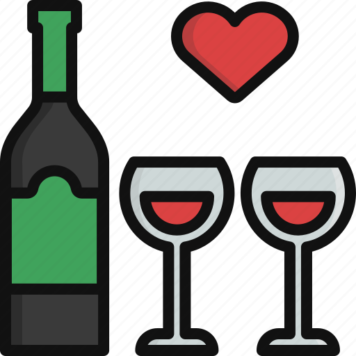 Alcohol, glass, heart, love, valentine, valentine's day, wine icon - Download on Iconfinder