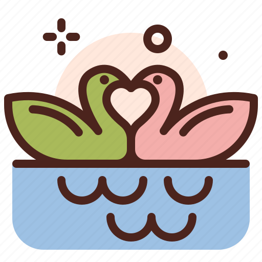 Duck, pair, love, romance, heart icon - Download on Iconfinder