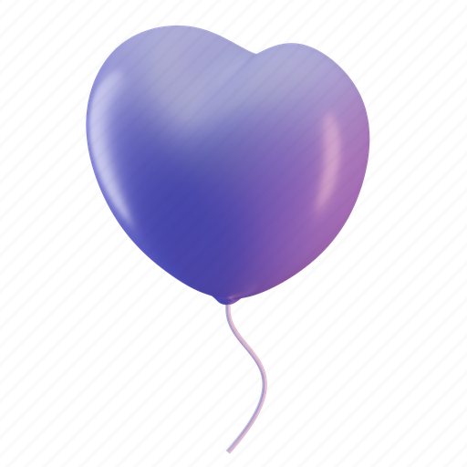 Heart, balloon, valentine, love 3D illustration - Download on Iconfinder