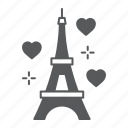 eiffel, tower, valentines, love, heart, paris, architecture, valentines day