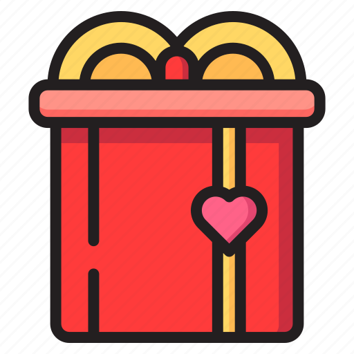 Valentines, heart, love, romantic, romance, giftbox icon - Download on Iconfinder