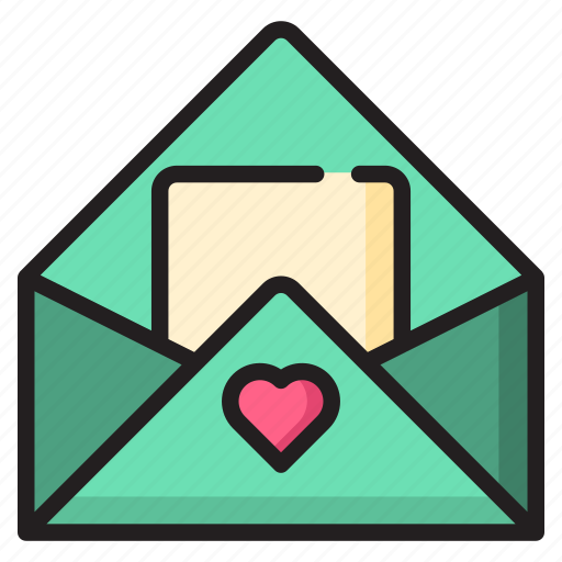 Valentines, heart, love, romantic, romance, mail icon - Download on Iconfinder