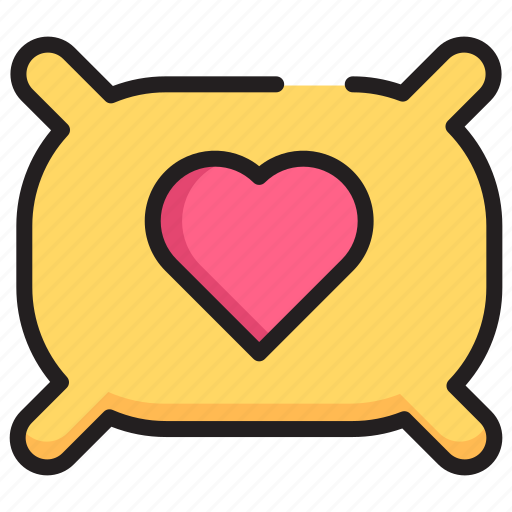 Valentines, heart, love, romantic, romance, pillow icon - Download on Iconfinder