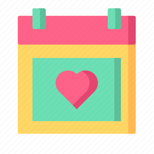 Valentines, heart, love, romantic, romance, calendar icon - Download on Iconfinder