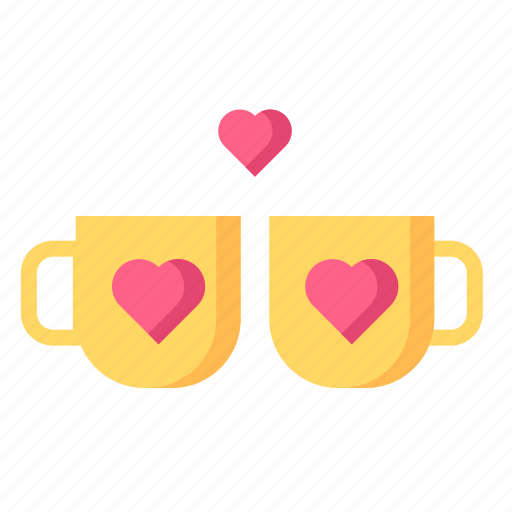 Valentines, heart, love, romantic, romance, couple, cup icon - Download on Iconfinder
