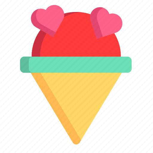 Valentines, heart, love, romantic, romance, ice, cream icon - Download on Iconfinder