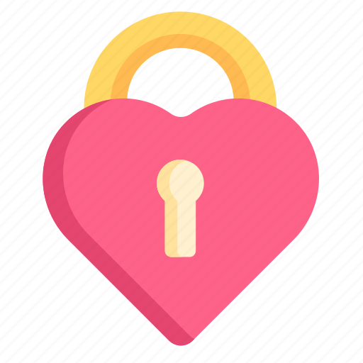 Valentines, heart, love, romantic, romance, padlock icon - Download on Iconfinder