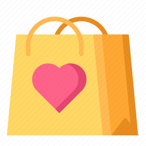 Valentines, heart, love, romantic, romance, shooping, bag icon - Download on Iconfinder