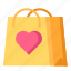 valentines, heart, love, romantic, romance, shooping, bag 