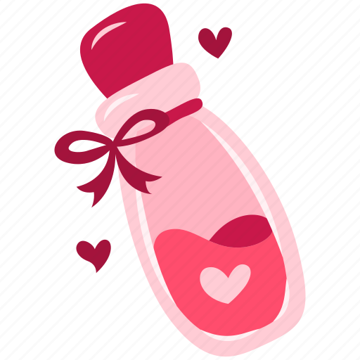 Valentine, love, valentines, romantic, heart, pink, potion icon - Download on Iconfinder